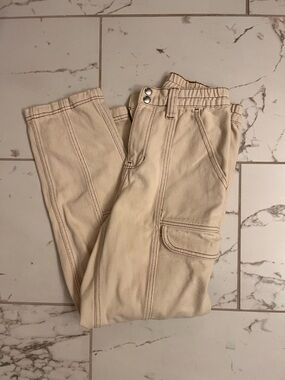 Women's Cream Utility Cargo Pants